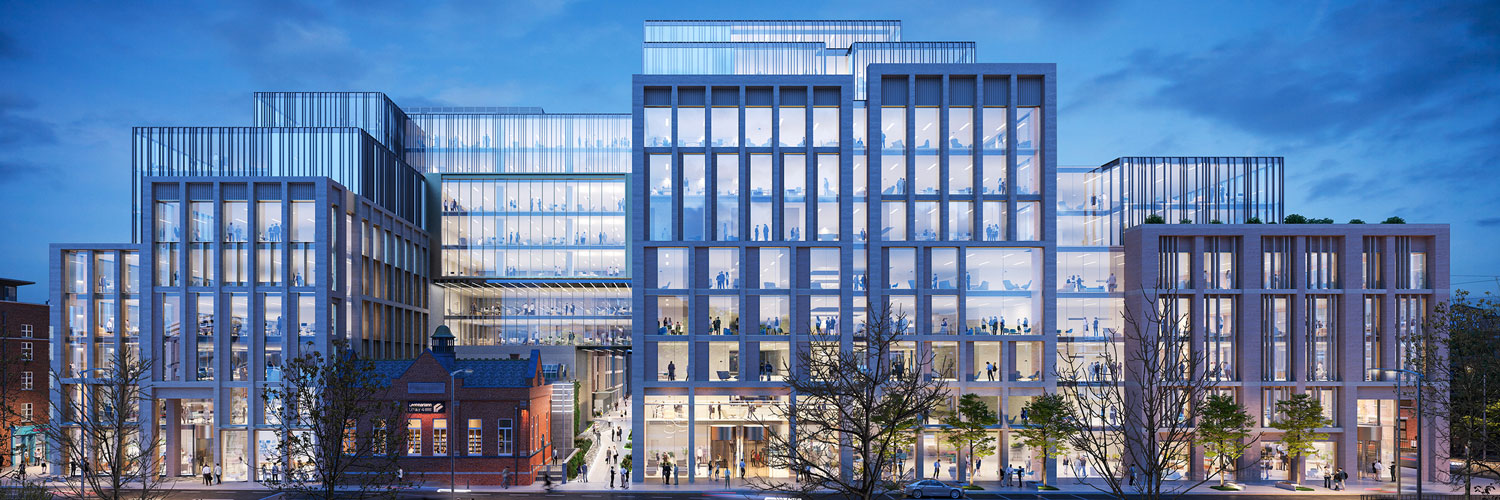 CGI image of the new Kevin Street development, Camden Yard at Dublins old DIT campus